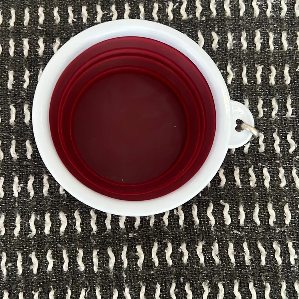Small Maroon Collapsible Dog Bowl - Bone Appétit